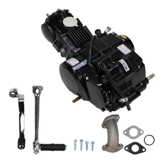 90cc Motorblok zwart - Manueel - 4 Versnellingen kick start. Dax,. (88cc)