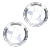 Vijf spaaks velgenset 10 inch - 3.50 x 3.00 geschikt voor Monkey en Dax zilver