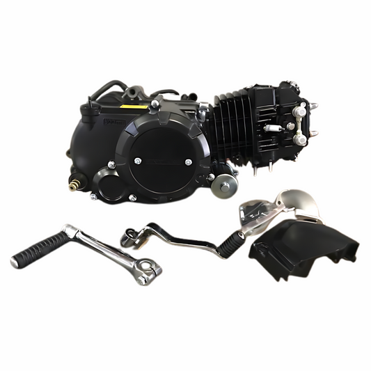 YX 140cc moteur semi automatique roue de vol de lumière noire noire