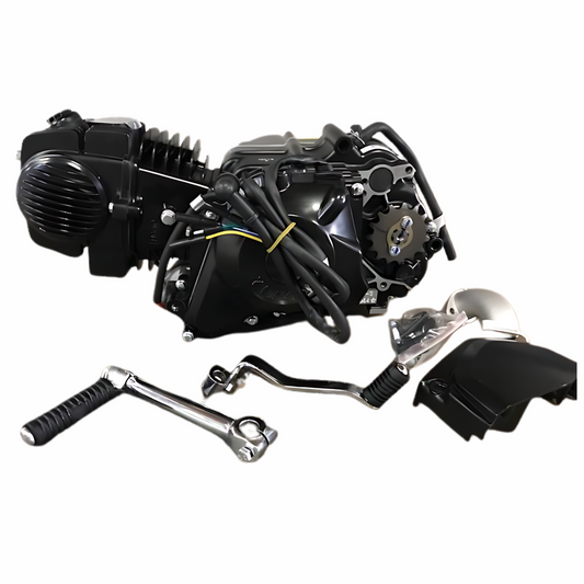 YX 140cc moteur semi automatique roue de vol de lumière noire noire