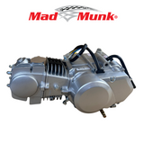 Madmunk 125cc motorblok zilver - Manueel - 4 Versnellingen kickstart. Dax, monkey, Pitbike,..