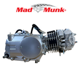 Madmunk 125cc motorblok zilver - Manueel - 4 Versnellingen kickstart. Dax, monkey, Pitbike,..