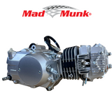 Madmunk 125cc motorblok zilver - Manueel - 4 Versnellingen kickstart. Dax, monkey, Pitbike,..