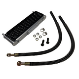 Oil cooler black 6 rows for connection to the cylinder head or clutch carter