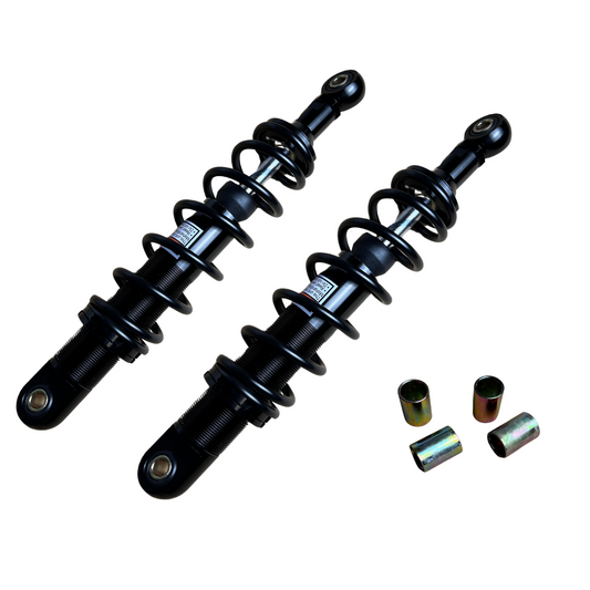 Achterveren / schokdempers CNC 320mm set met 6 zwarte spoelen