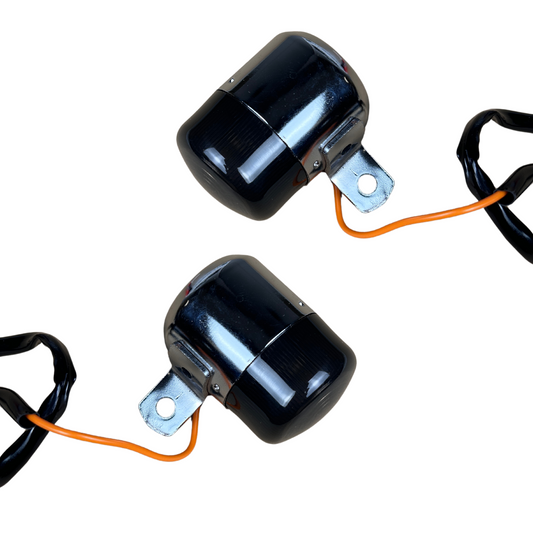 Pinkers / Knipperlichten Dax chrome met smoked glas en 12V lamp (2 stuks)