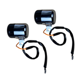 Pinkers / Knipperlichten Dax chrome met smoked glas en 12V lamp (2 stuks)