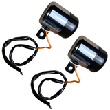 Pinkers / Knipperlichten Dax chrome met smoked glas en 12V lamp (2 stuks)