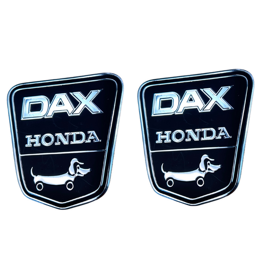 Funny-dog Dax honda kader stickers  zwart- zilver 2 stuks