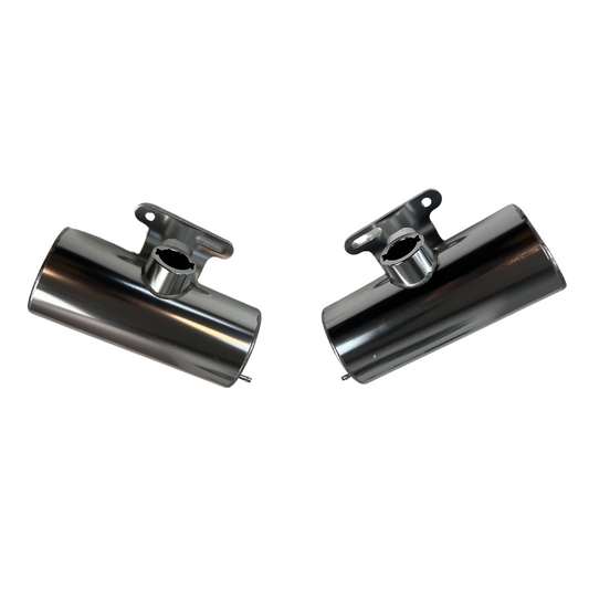 Twee extra aluminium benzinetanks chrome - 1 liter