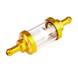 Benzinefilter goud en doorzichtig CNC voor 5 & 6mm benzinedarm