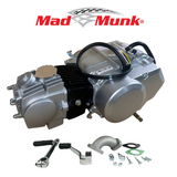 Madmunk 110cc motorblok zilver / grijs - Manueel - 4 Versnellingen kickstart. Dax,.. (108cc)