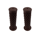 Rubberen handvaten bruin voor 22mm diameter sturen - retro look