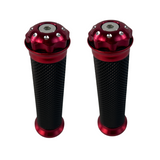 Handvaten rood voor 22,2mm sturen Dax, Monkey, PBR, Pitbike..