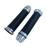 Handvaten zilver voor 22,2mm sturen Dax, Monkey, PBR, Pitbike..