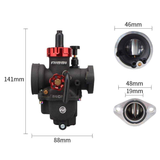 Nibbi PE19mm racing carburateur  voor 4 takt motoren Dax - Monkey - Skyteam - Cub