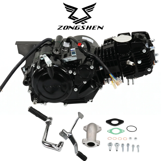Zongshen 125cc motorblok – zwart (kickstart) - Dax, Pitbike, Monkey..
