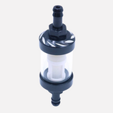 Benzinefilter zwart en doorzichtig CNC voor 5 & 6mm benzinedarm