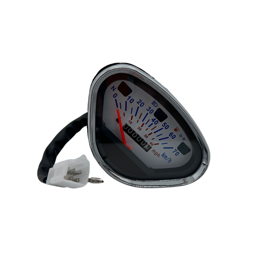 Speedometer km counter dax 70 km/h white background