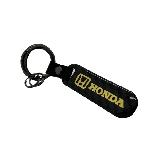 Honda Key Ring Carbon avec lettres d'or