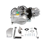 YX 50cc Motorblock Silber mit Elektrostart - Handbuch - 4 Zahnräder.