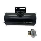 Kepspeed side tank extra gasoline tank 1L round. Left Silk Black