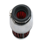 Air filter red and chrome oval -shaped 38mm, 42mm and 45 mm