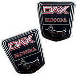 Drôle -dog dax honda kader autocollants noir - argent - rouge - 2 pièces