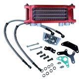 Complete oliekoeler set 4 lagen rood voor Dax, Monkey, PBR