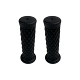 Rubberen handvaten zwart voor 22mm diameter sturen - retro look