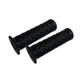 Rubberen handvaten zwart voor 22mm diameter sturen - retro look