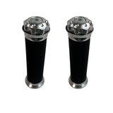 Handvaten zilver voor 22,2mm sturen Dax, Monkey, PBR, Pitbike..