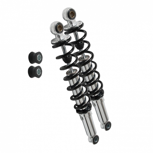 Achterveren chroom/zwart 330mm regelbaar voor Dax