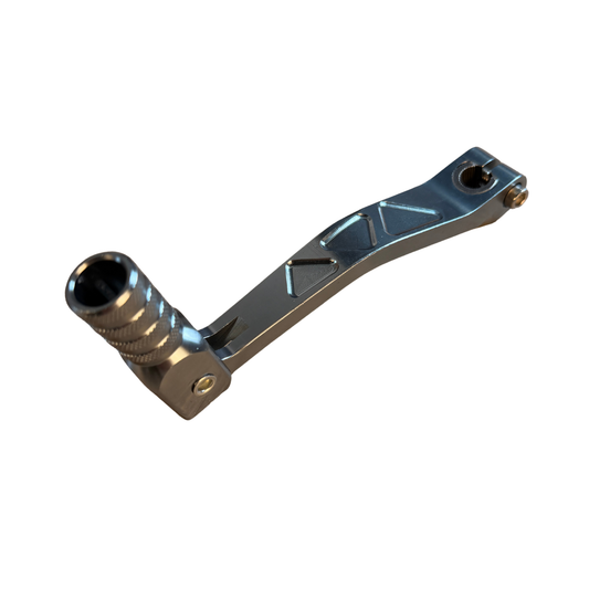 CNC schakelpedaal met driehoekspatroon titanium kleur voor 50cc - 125cc