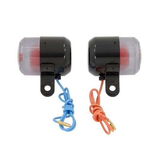 Pinkers / Knipperlichten Dax smoked glas en 12V lamp (2 stuks)