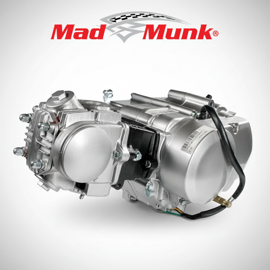 Madmunk 72cc Motorblok zilver- Manueel - 4 Versnellingen kick start. Dax,. 70cc
