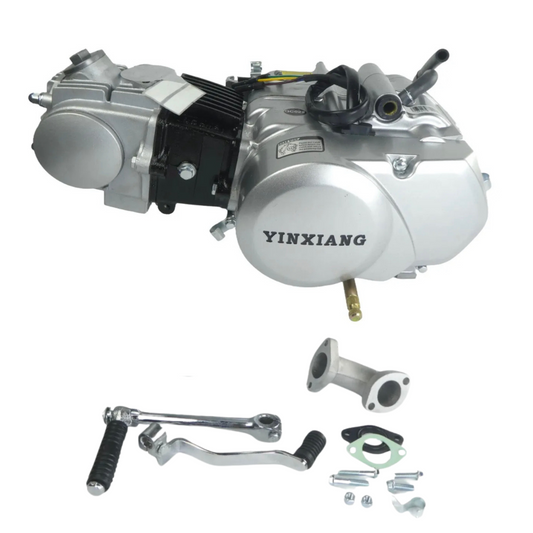 YX 90cc Motor Silver - Manual - 4 gears Kick Start. Yinxiang