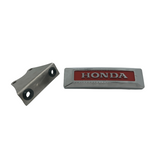 Honda Fork Emblem Chrome et rouge avec support de montage