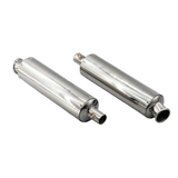 Dubbel onderliggende uitlaat – heavy duty zilver voor Dax