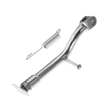 Verchroomde en verstelbare zijsteun geschikt voor 8″, 10″ en 12″ wielen.