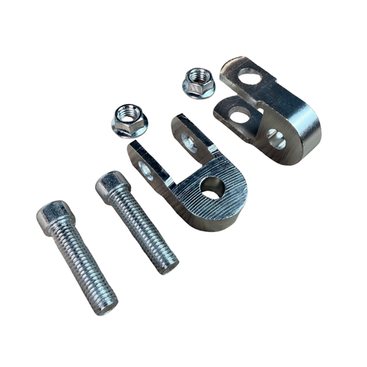 Aluminium schokdemper verlengers +25 mm – set van 2 stuks