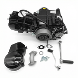 125cc motorblok zwart - Manueel - 4 Versnellingen kickstart.