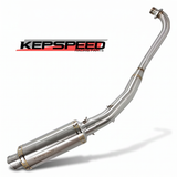 Kepspeed uitlaat GP1 short RVS onderliggend met goude afwerking