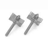 Stuur draaiknoppen Dax en Monkey sterrenvorm CNC zilver