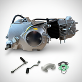 Madmunk 90cc Motorblok zilver- Manueel - 4 Versnellingen kick start. Dax,. (88cc)