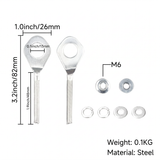Set Kettingspanners zilver (2 stuks) - voor standaard Dax achterbruggen