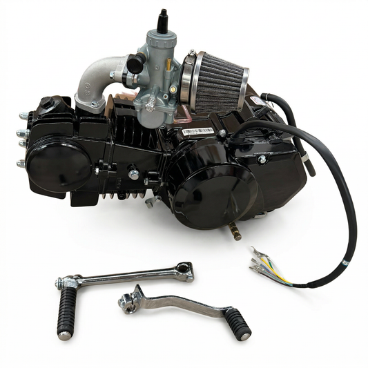 Complete 125cc motorblok + carburateur set inclusief spruitstuk en luchtfilter