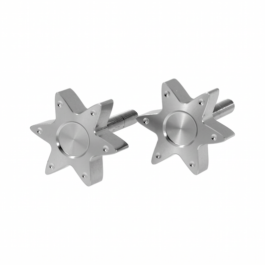 Stuur draaiknoppen Dax en Monkey sterrenvorm CNC zilver