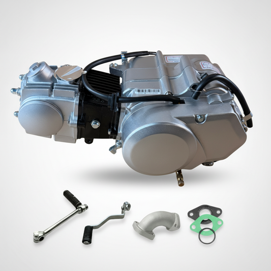 Madmunk 90cc Motorblok zilver- Manueel - 4 Versnellingen kick start. Dax,. (88cc)