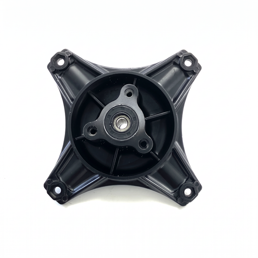 Complete naaf voorwiel voor Dax remschijf 12mm zwart